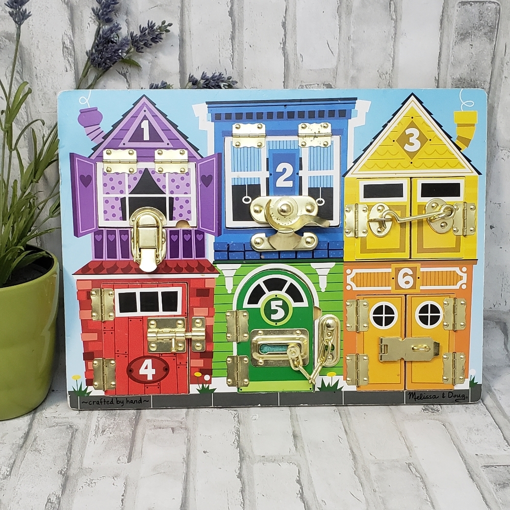 Melissa & Doug Wooden Latches Board Puzzle